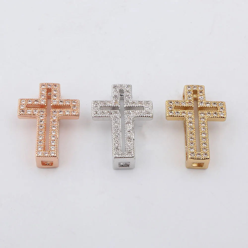 FINE4U B163 Stainless Steel Lover Heart Charms Bracelets For Men Women Luxury Crystals Wristband Male Female's DIY Jewelry