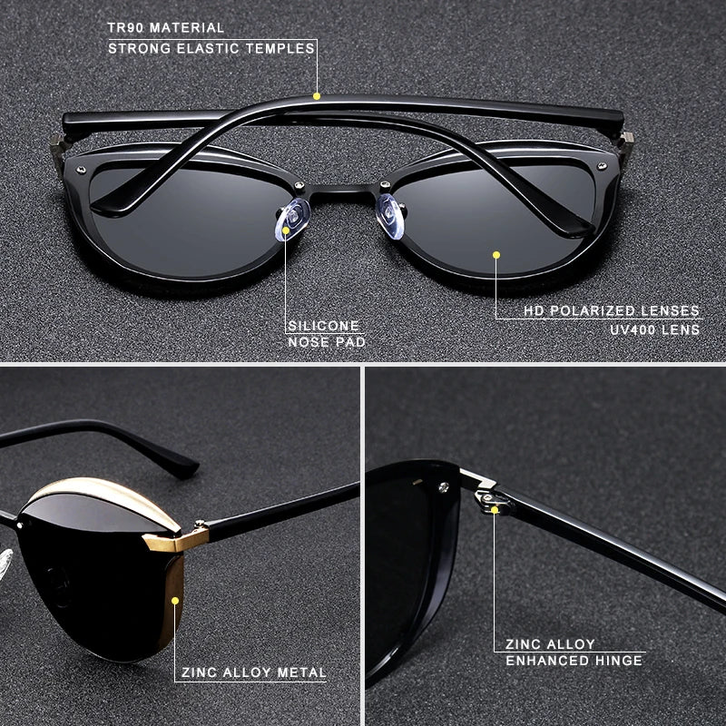 KINGSEVEN Cat Eye Sunglasses Women Polarized Fashion Ladies Sun Glasses Female Vintage Shades Oculos de sol Feminino UV400