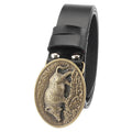 Genuine Leather male metal  belt buckle fashion strap for men gift belt Wild boar pattern