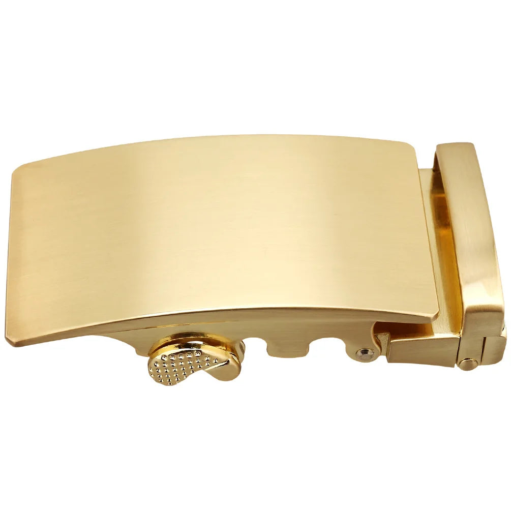 3.5cm Mens Belts Automatic Buckle Fashion Belts For Men Business Popular Male Brand Belts Luxury Gold Metal Buckle Head