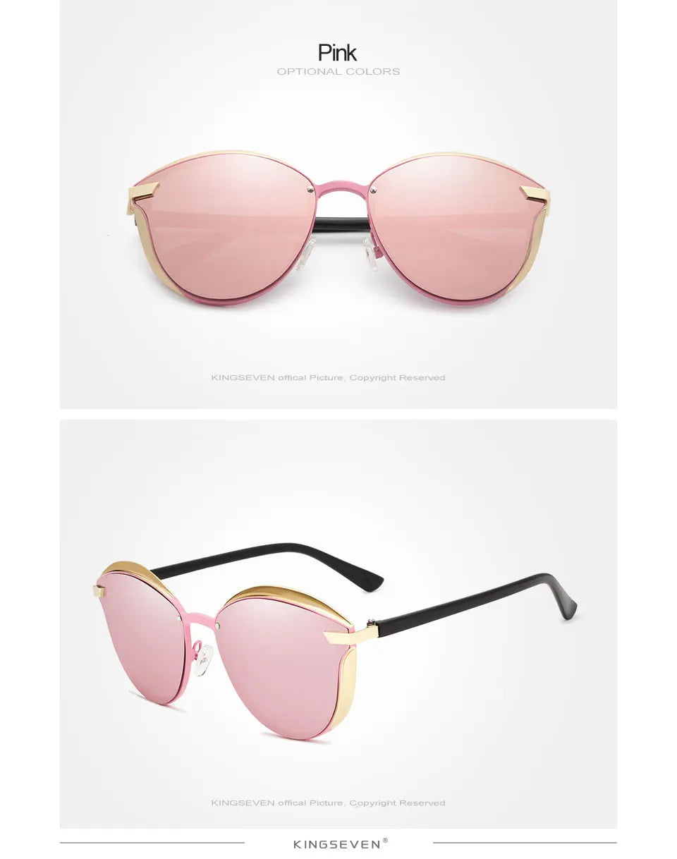 KINGSEVEN Cat Eye Sunglasses Women Polarized Fashion Ladies Sun Glasses Female Vintage Shades Oculos de sol Feminino UV400