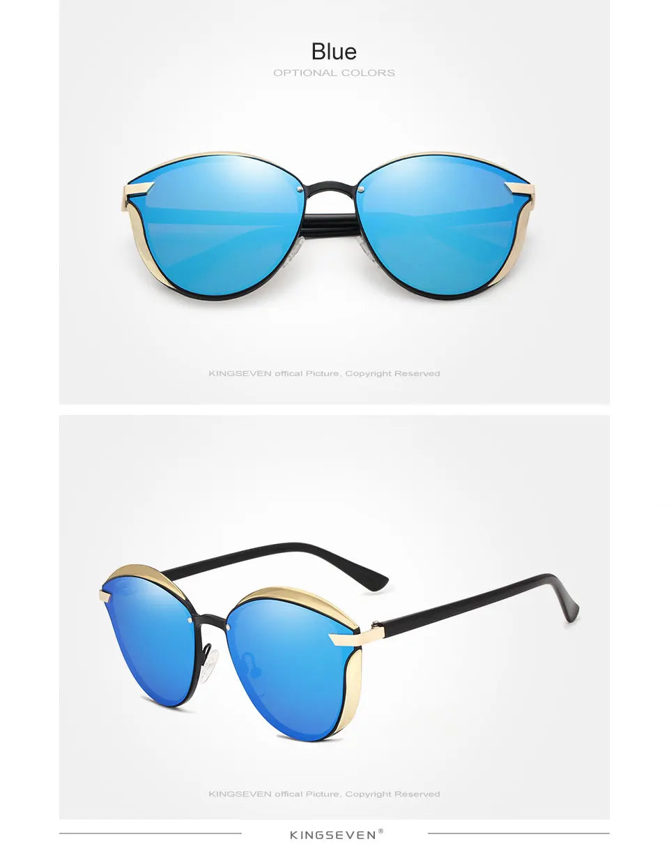 KINGSEVEN Cat Eye Sunglasses Women Polarized Fashion Ladies Sun Glasses Female Vintage Shades Oculos de sol Feminino UV400