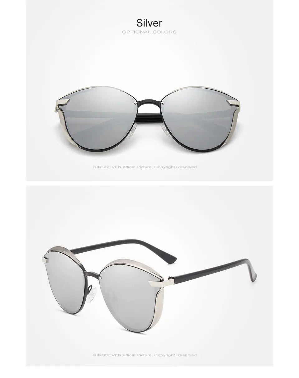 KINGSEVEN Cat Eye Sunglasses Women Polarized Fashion Ladies Sun Glasses Female Vintage Shades Oculos de sol Feminino UV400