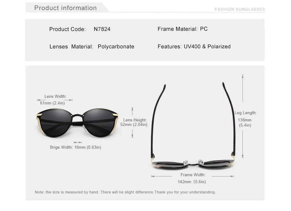 KINGSEVEN Cat Eye Sunglasses Women Polarized Fashion Ladies Sun Glasses Female Vintage Shades Oculos de sol Feminino UV400