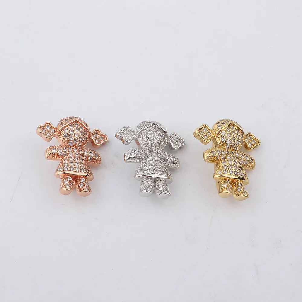 FINE4U B163 Stainless Steel Lover Heart Charms Bracelets For Men Women Luxury Crystals Wristband Male Female's DIY Jewelry