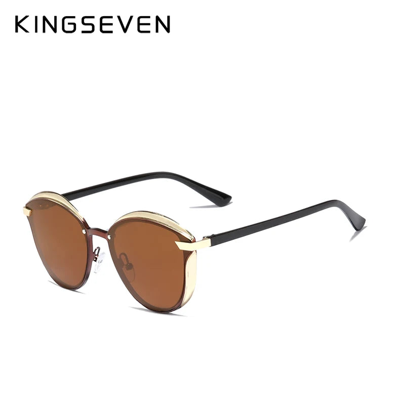 KINGSEVEN Cat Eye Sunglasses Women Polarized Fashion Ladies Sun Glasses Female Vintage Shades Oculos de sol Feminino UV400