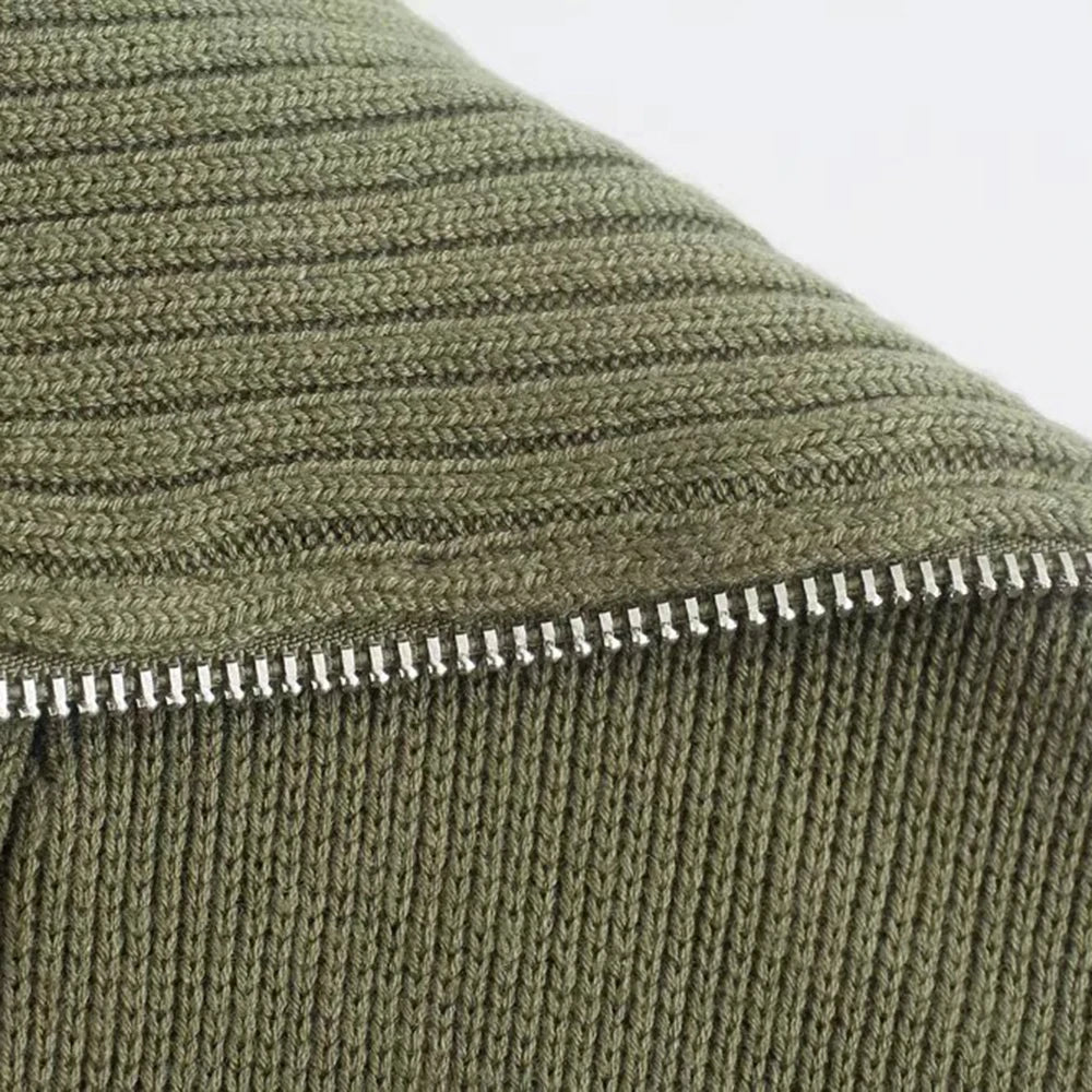 Knitted Skirt Suits For Women Two Piece Set Women Skirt Zipper Solid Color Tops High-Waisted Mini Skirt 2021 Women Knitted Suit