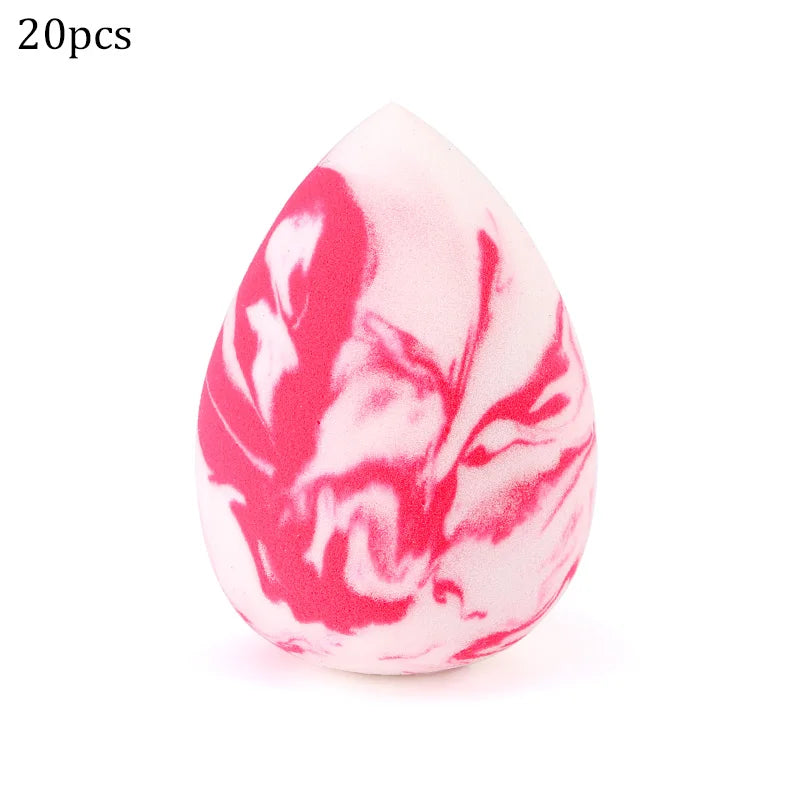 20/50pcs Makeup Sponges Marbling Water-drop Shape Foundation Concealer Sponge Wet and Dry Mix Powder Cosmetic Puff Make Up Tools