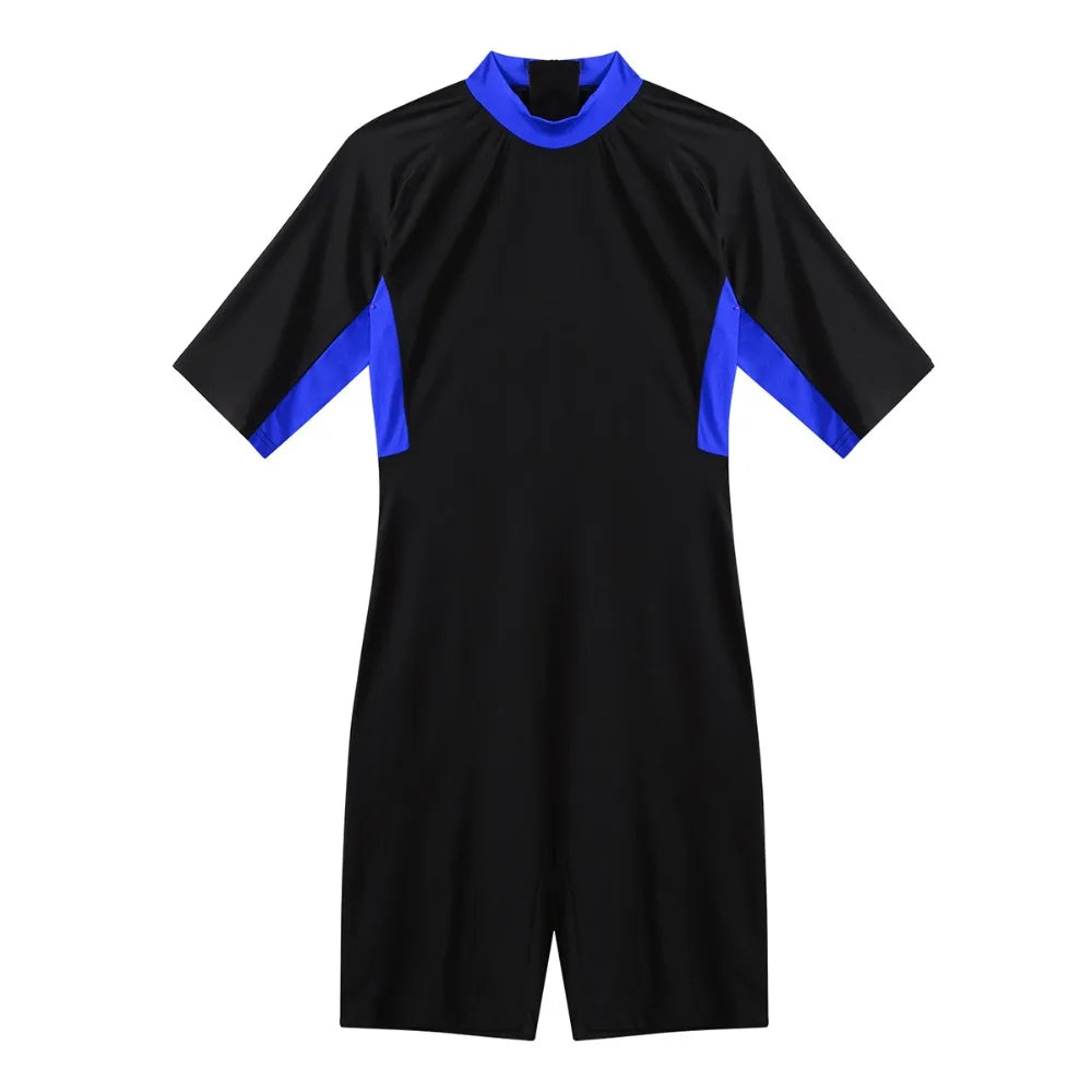 Swimwear Mens Leotard Swimsuit Shorty Wetsuit Diving Swimming Snorkeling Surfing Scuba Swim Bodysuit Jumpsuit Warm Swimwear