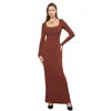Women Long Sleeve Body Control Shapewear 2 in 1 Shapewear Clothing Dress Built in Seamless Shapewear