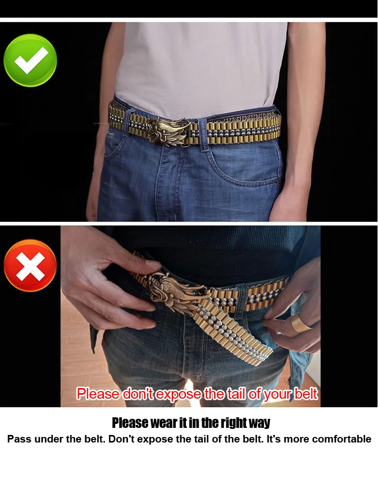 Men's Belt Army Style Combat Belts Pure copper belt Handmade Luxury Metal Jeans fashion belts Quick Release Tactical Belt