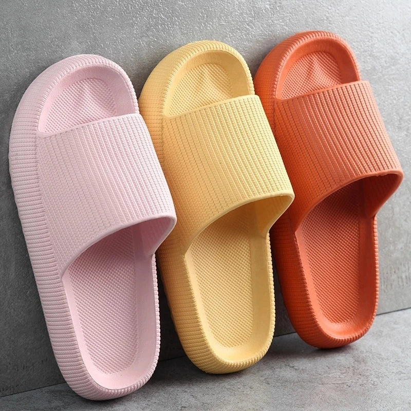 Women Thick Platform Cloud Slippers Indoor Home Eva Soft Sole Pillow Slides Sandals