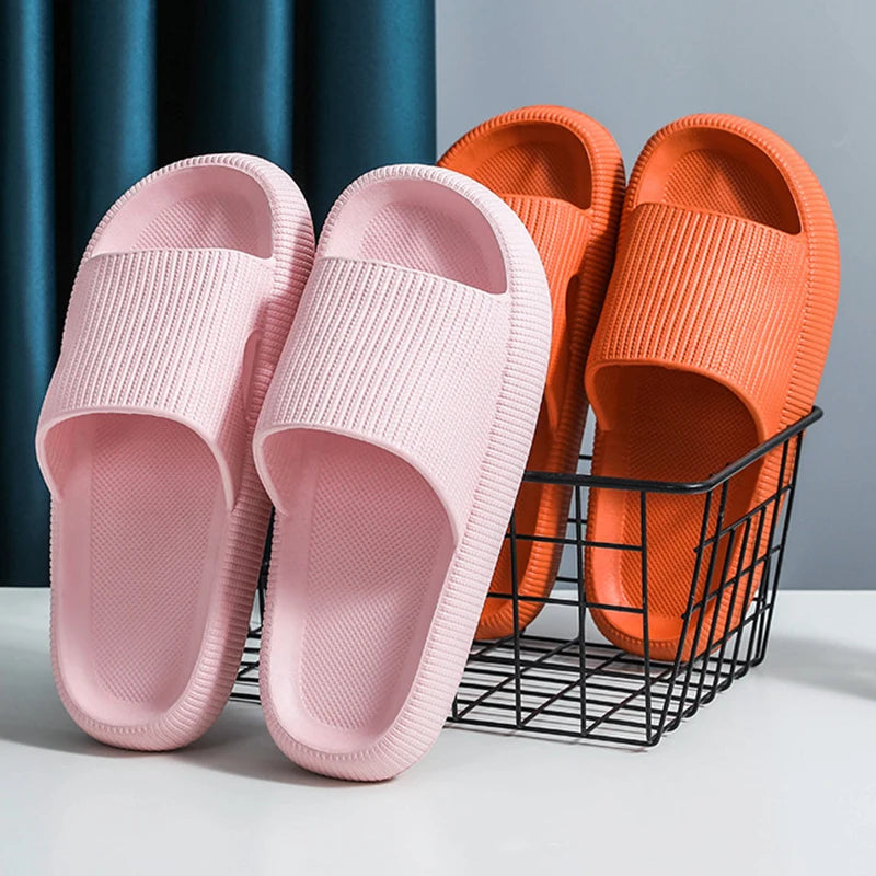 Women Thick Platform Cloud Slippers Indoor Home Eva Soft Sole Pillow Slides Sandals