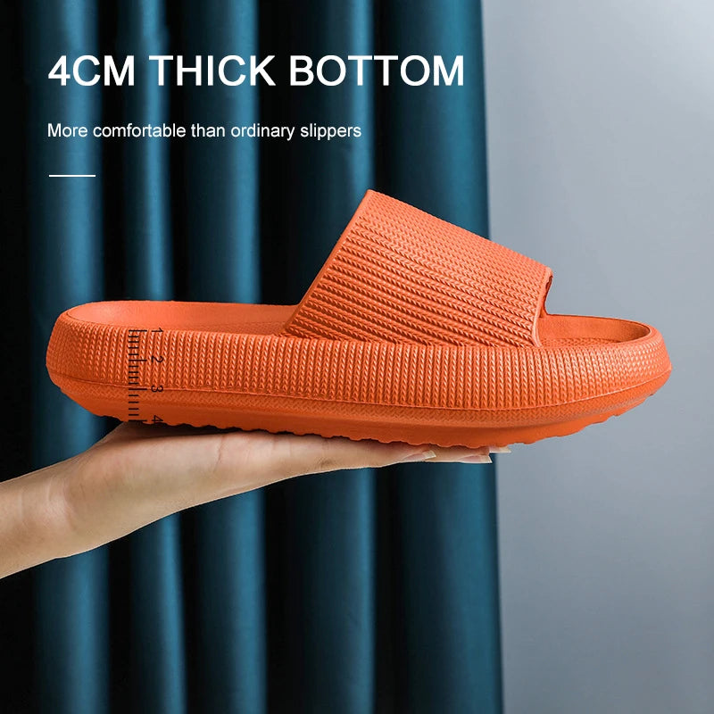 Women Thick Platform Cloud Slippers Indoor Home Eva Soft Sole Pillow Slides Sandals