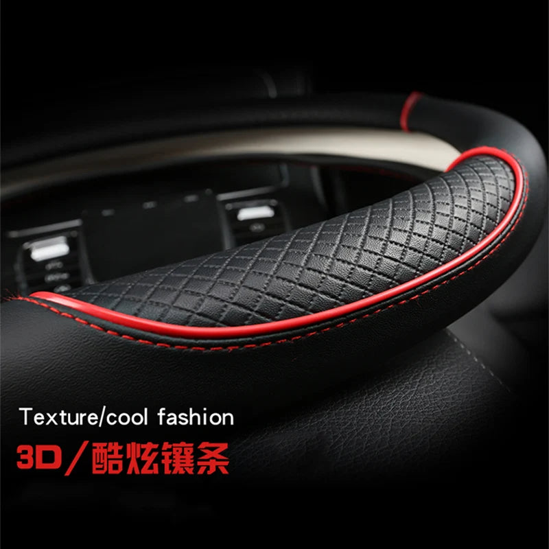 Car Steering-Wheels Cover 38cm 15" For Suzuki Alivio/Ciaz Baleno Celerio Jimny SX4 S-Cross Grand Vitara Aerio Kizashi Liana
