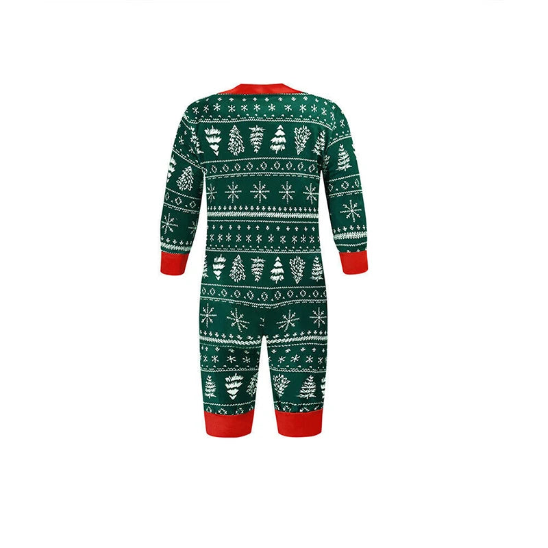 2025 Christmas Family Pajamas Set Green Family Look Matching Adult Women Mom Me Kids Xmas Clothes Sleepwear Baby Romper Outfits