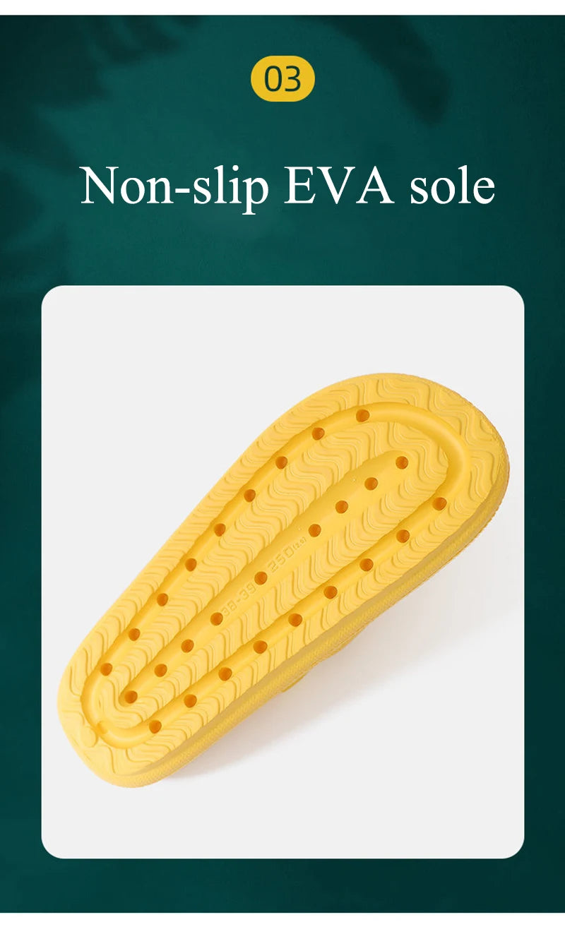 Women Thick Platform Cloud Slippers Indoor Home Eva Soft Sole Pillow Slides Sandals