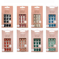 Nails Art Fake Nail Tips False Press on Coffin with Glue Stick Designs Clear Display Short Set Full Cover Square Press On Nails