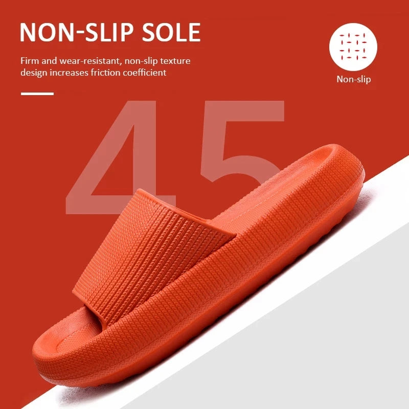 Women Thick Platform Cloud Slippers Indoor Home Eva Soft Sole Pillow Slides Sandals