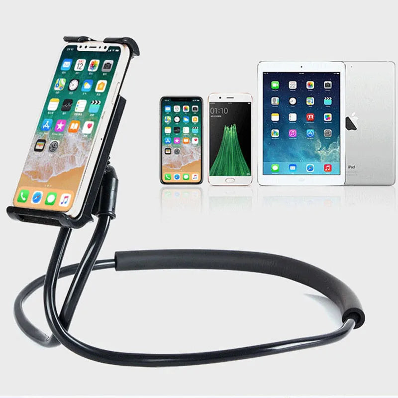 360 Degree Phones Holder Stand Mobile Phone Holder Hanging Neck Lazy Cellphone Mount Accessories Adjustable for iPhone 12 Xiaomi