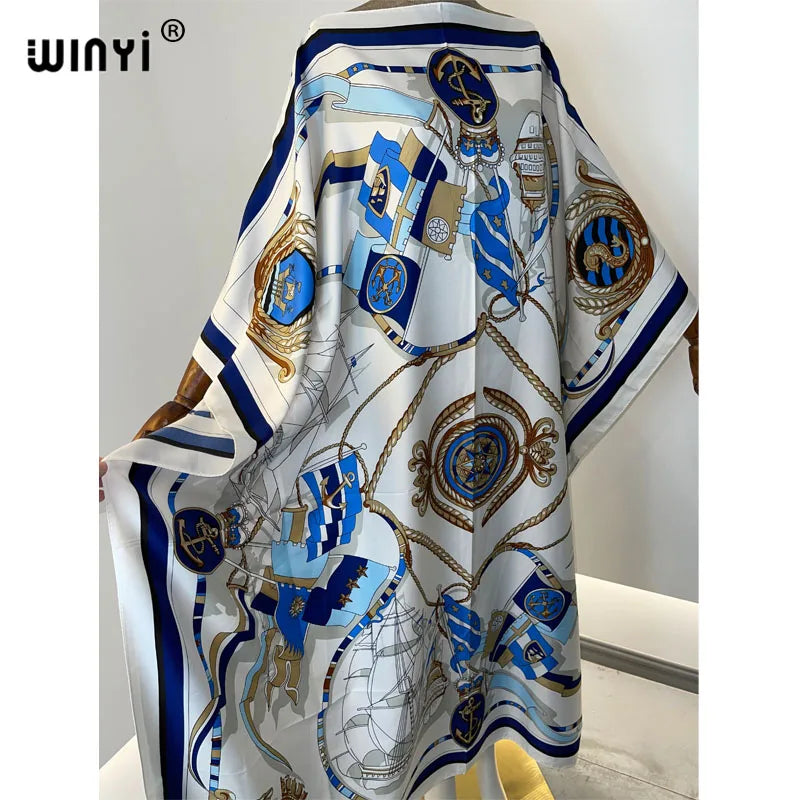 Fashion Design Loose Dress Batwing Maxi Long Femme Vestidos Summer Autumn Party Elegant Dress