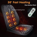 12/24V Heated Car Seat Cover 30‘ Fast Heating Seat Cushion Universal Car Seat Heater Thicken Lengthen Widen Flannel Heating Pad