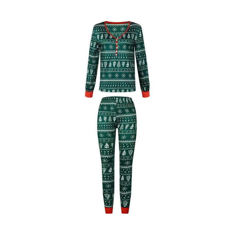 2025 Christmas Family Pajamas Set Green Family Look Matching Adult Women Mom Me Kids Xmas Clothes Sleepwear Baby Romper Outfits