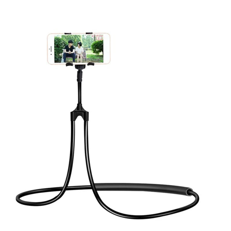 360 Degree Phones Holder Stand Mobile Phone Holder Hanging Neck Lazy Cellphone Mount Accessories Adjustable for iPhone 12 Xiaomi