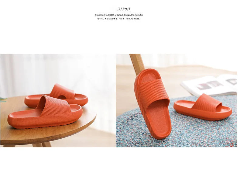 Women Thick Platform Cloud Slippers Indoor Home Eva Soft Sole Pillow Slides Sandals