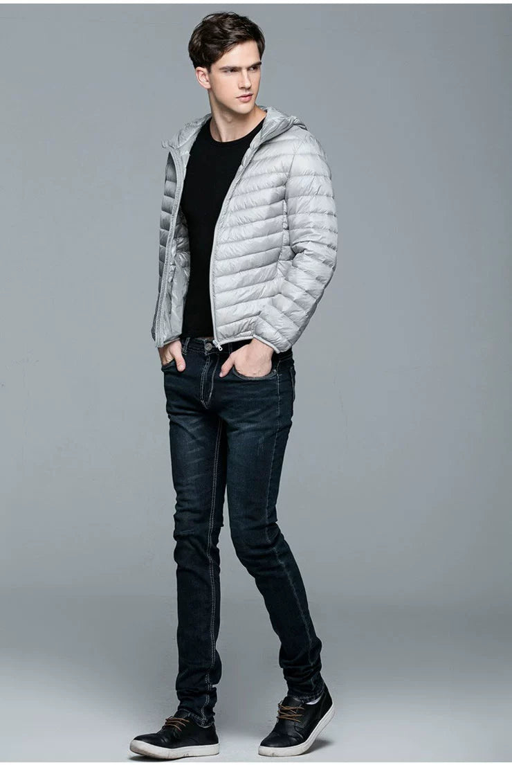 Men Winter Thermal down Jacket Ultra Light Coats Youth down Jacket