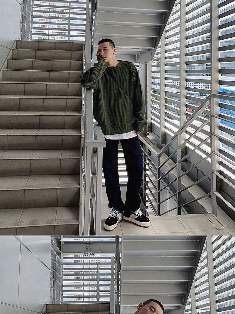 Men Sweaters Winter Fashion Pullovers Knitted Sweater Jumper