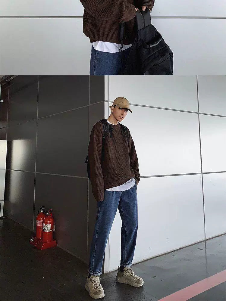 Men Sweaters Winter Fashion Pullovers Knitted Sweater Jumper