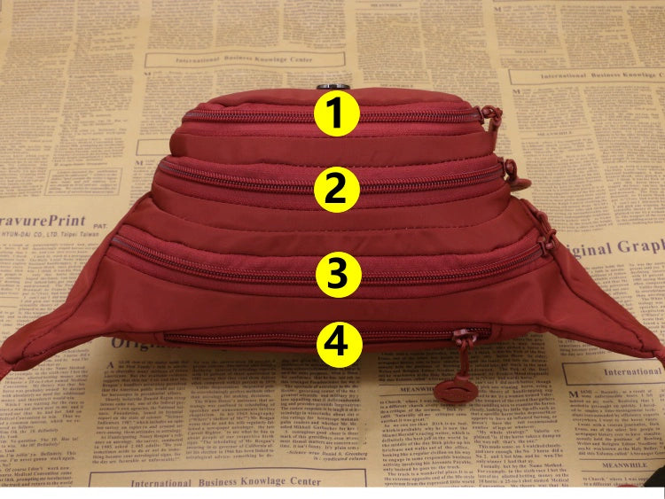 Unisex Waist Bag Multi-Functional Large Capacity Water Repellent Outdoor Sports Mobile Phone Wallet Oxford Cloth Cashier Bag