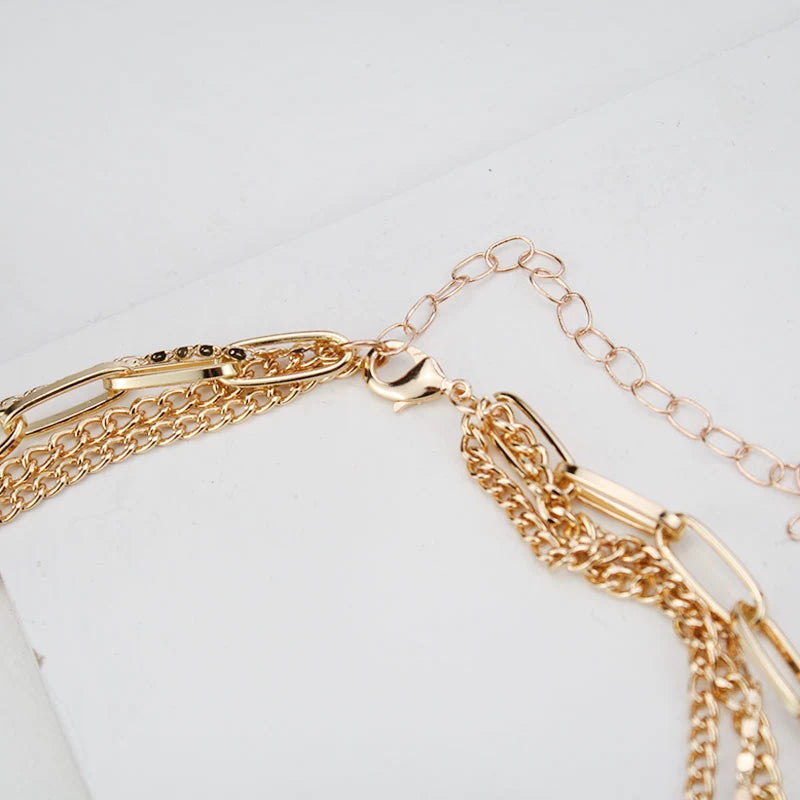 INS Women's Fashion Personality Hipster Metal Necklace