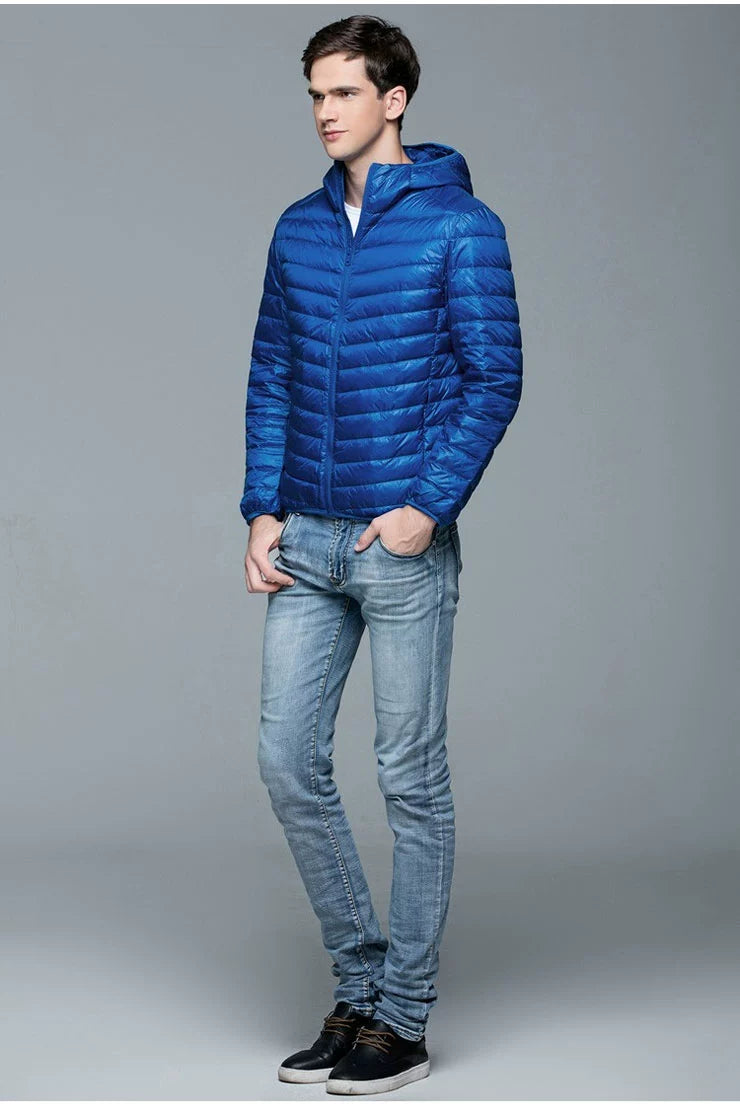 Men Winter Thermal down Jacket Ultra Light Coats Youth down Jacket