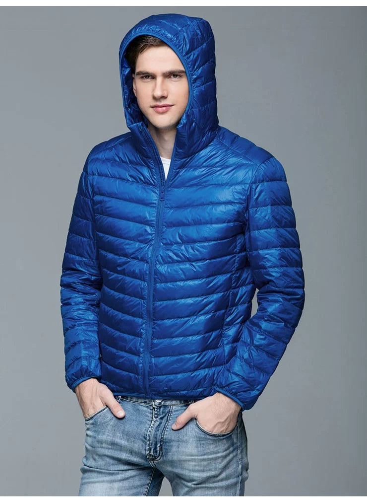 Men Winter Thermal down Jacket Ultra Light Coats Youth down Jacket