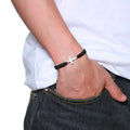 INS Pair of Black Engraving Is Possible Woven Bracelets