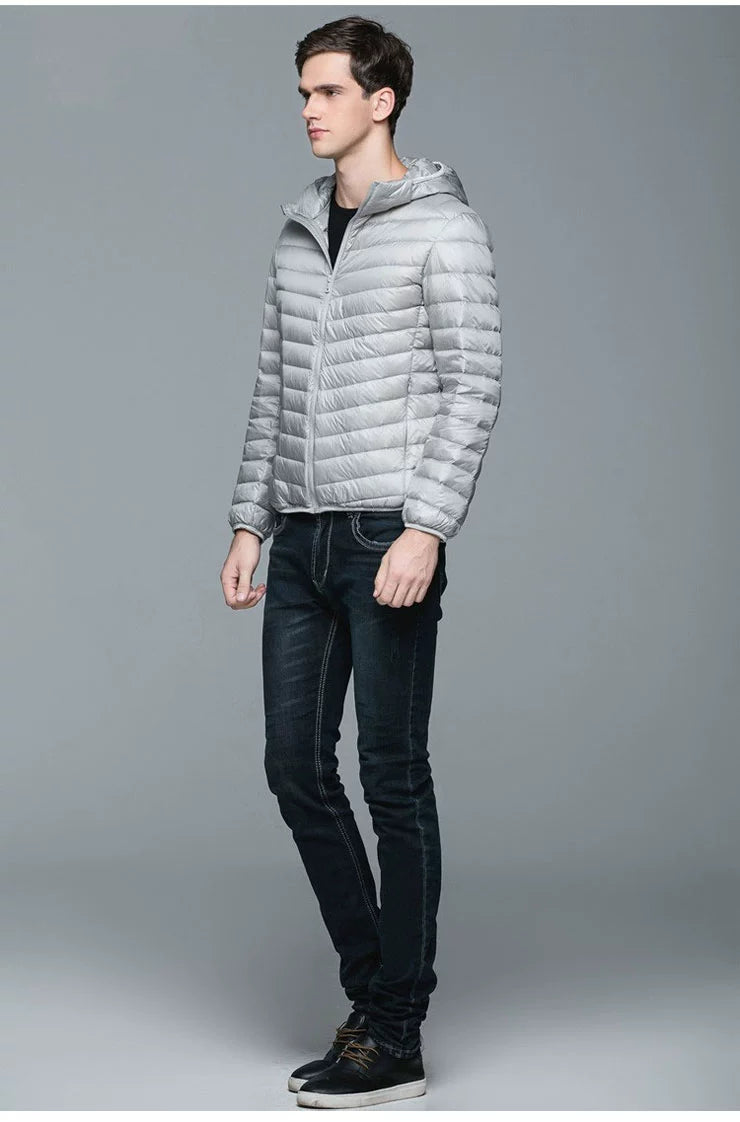 Men Winter Thermal down Jacket Ultra Light Coats Youth down Jacket