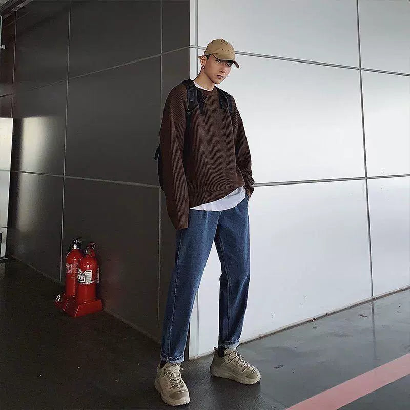 Men Sweaters Winter Fashion Pullovers Knitted Sweater Jumper