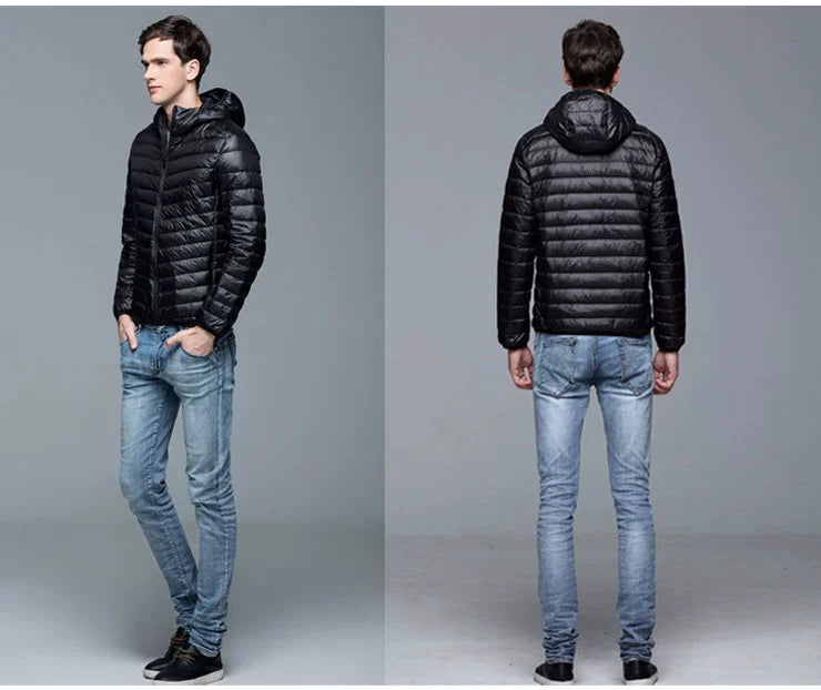 Men Winter Thermal down Jacket Ultra Light Coats Youth down Jacket