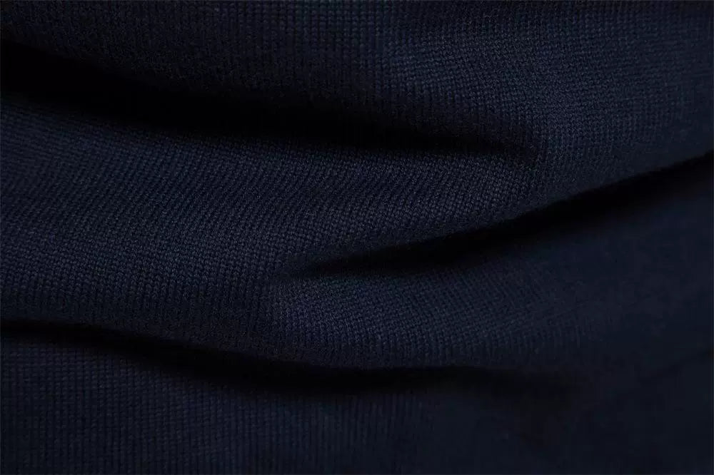 Business Stand Collar Pullover Knitted Sweater