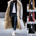 Men's Winter Fur Padded Jacket Winter Faux Fur Thickened Jacket for Men