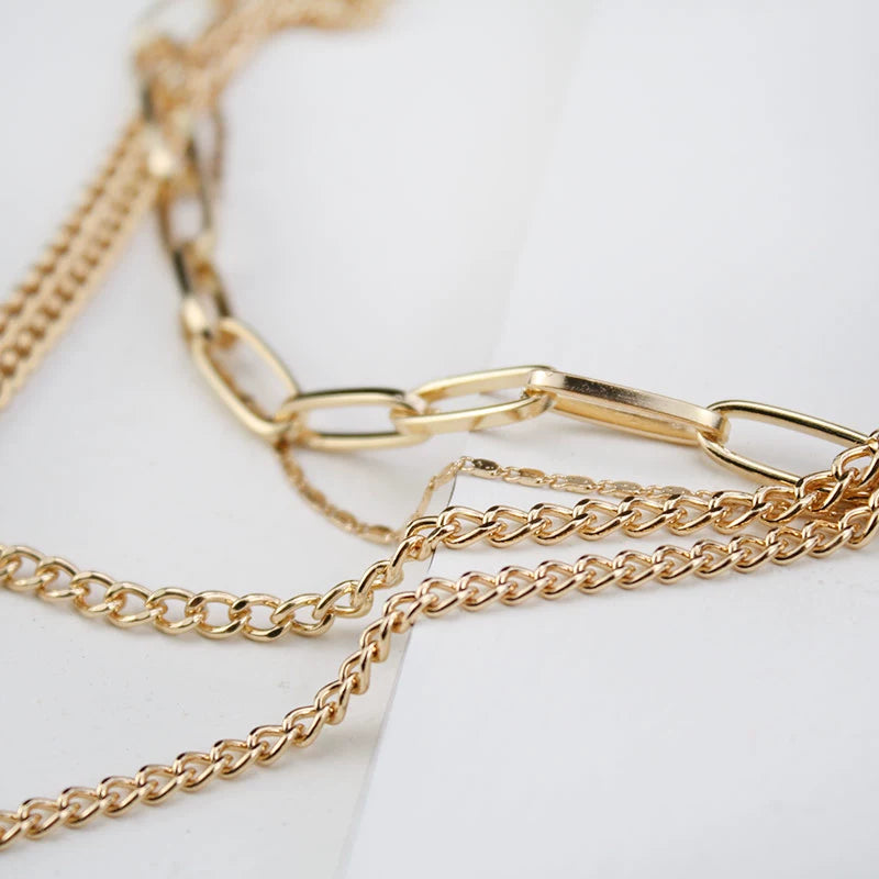 INS Women's Fashion Personality Hipster Metal Necklace