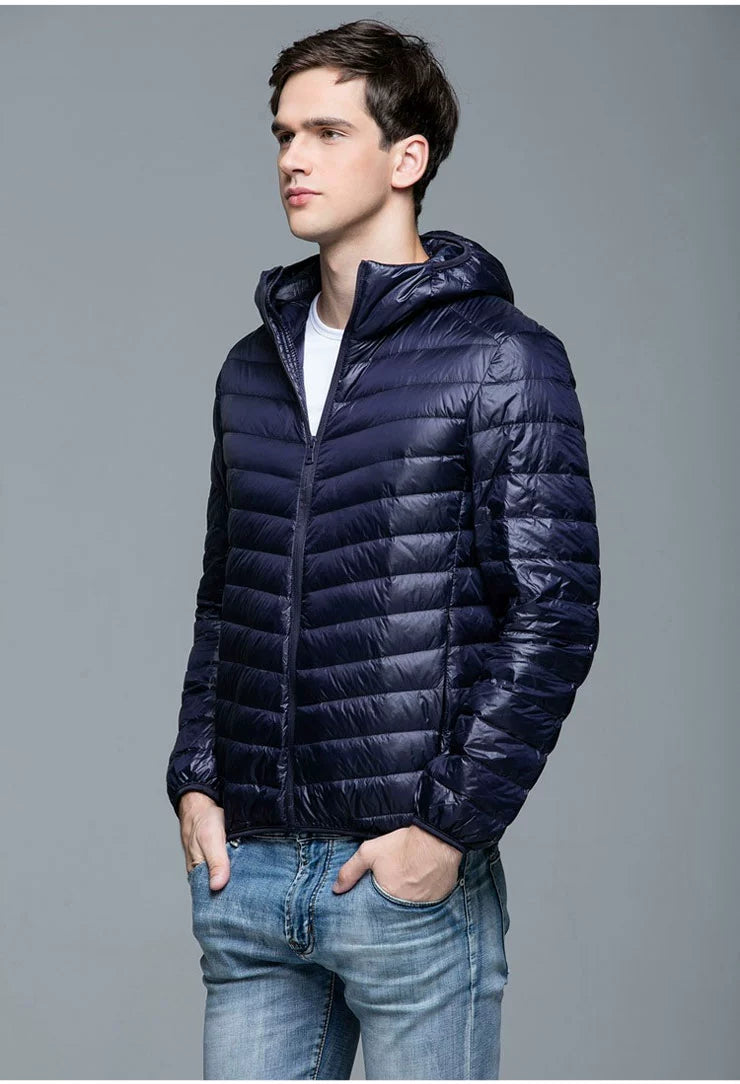 Men Winter Thermal down Jacket Ultra Light Coats Youth down Jacket