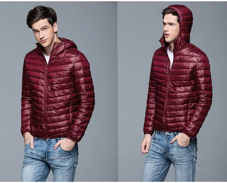 Men Winter Thermal down Jacket Ultra Light Coats Youth down Jacket