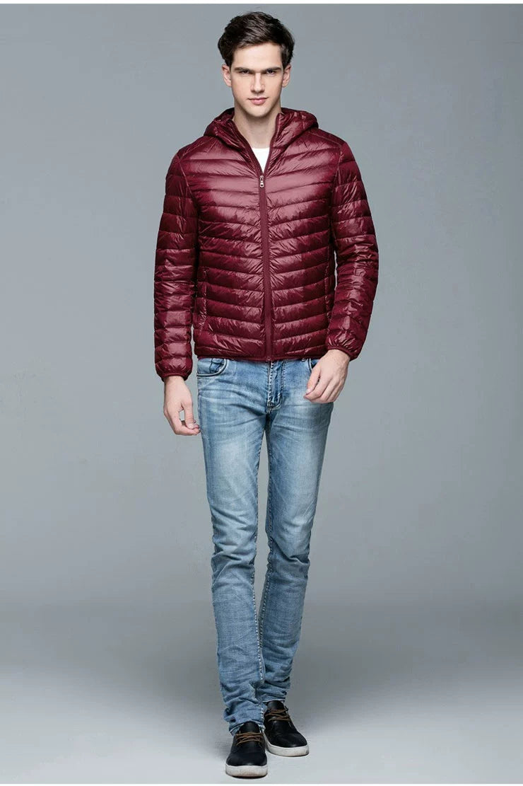 Men Winter Thermal down Jacket Ultra Light Coats Youth down Jacket