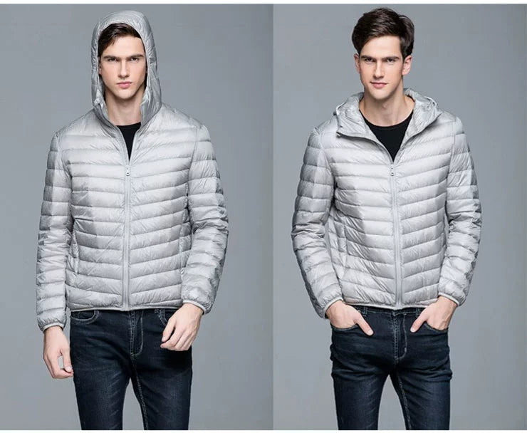 Men Winter Thermal down Jacket Ultra Light Coats Youth down Jacket