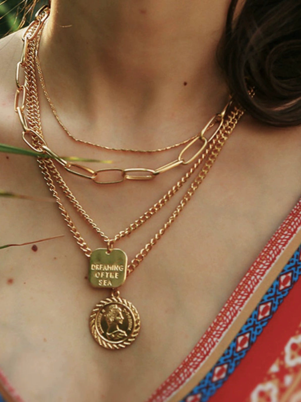 INS Women's Fashion Personality Hipster Metal Necklace
