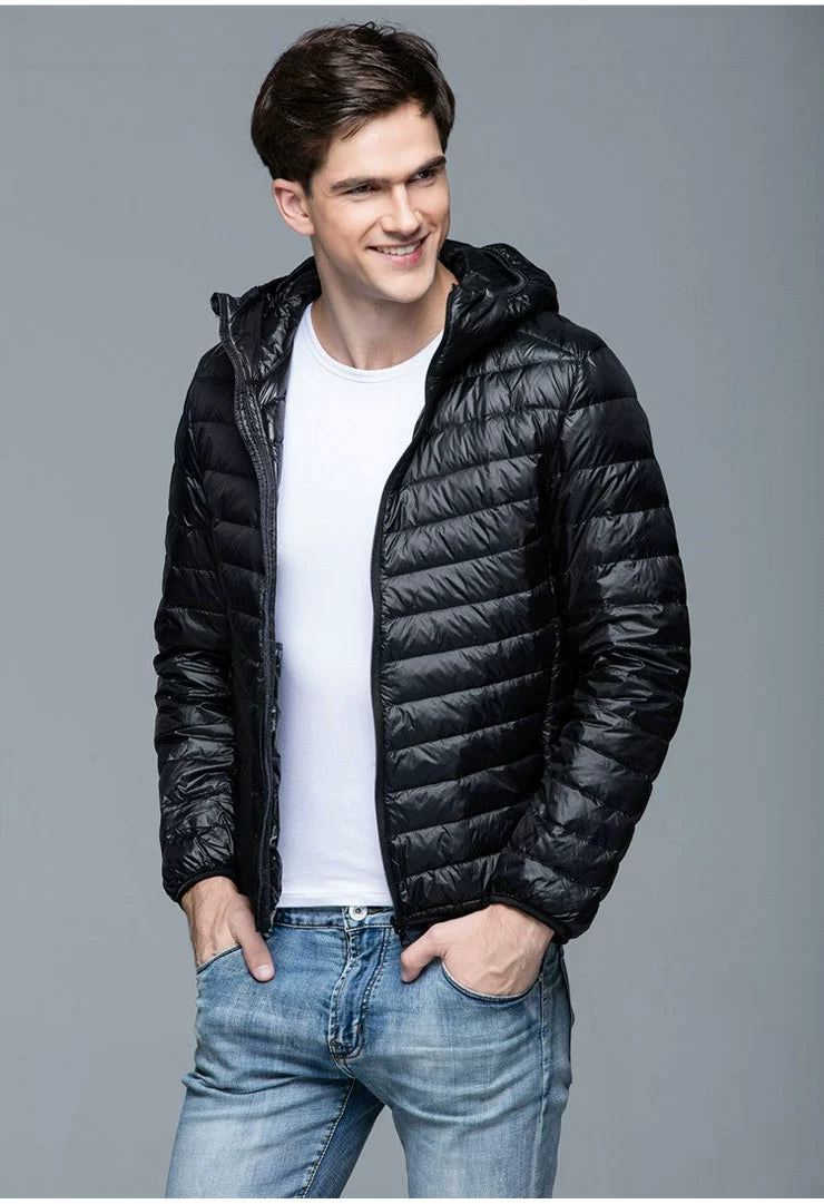 Men Winter Thermal down Jacket Ultra Light Coats Youth down Jacket