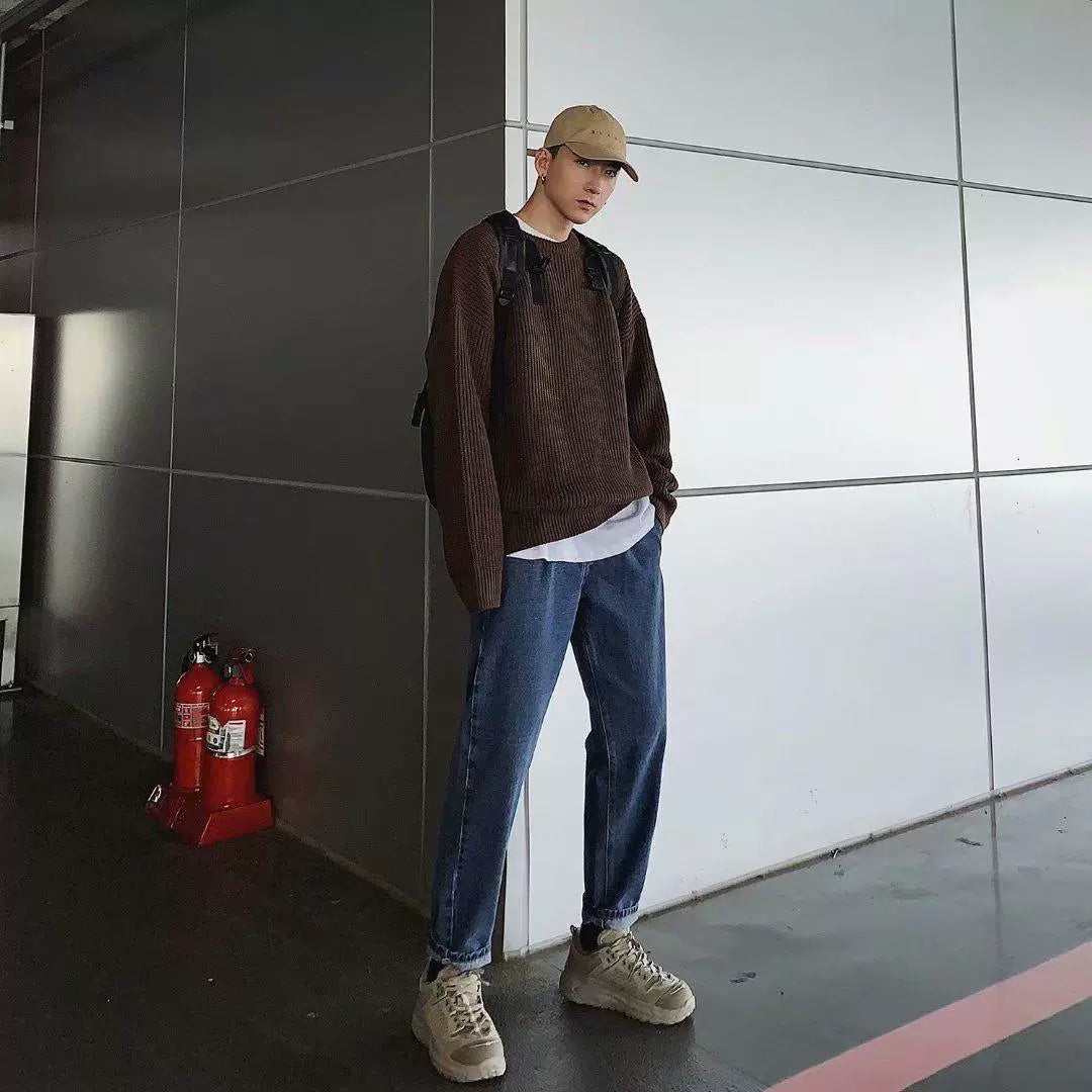 Men Sweaters Winter Fashion Pullovers Knitted Sweater Jumper